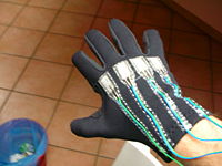 Image of the project PolyGlove: a body-based haptic interface